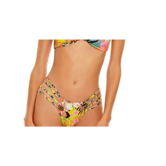 Agua Bendita Sophia Bikini Bottoms in Praia Multicolor Medium New Womens - Picture 1 of 10